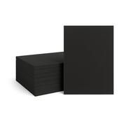 Confezione da 50 biglietti da visita neri grezzi - 450 g/m² non patinato opaco - 85 mm x 55 mm - Biglietti pesanti per blocco della stagnola, pennarelli metallici, inviti, etichette e progetti fai da
