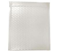 Confezione da 50 buste imbottite bianche impermeabili in poliestere con bolle di chiusura per imballaggio/spedizione buste per carte di piccole imprese donne spedizioni donne argento uomo imballaggio