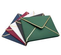 Confezione da 50 buste per invito, 18.5 x 13.5 cm, con bordo in lamina dorata, 5 colori, formato A7, invito di lusso per matrimoni, inviti, foto, feste di laurea, biglietti di auguri