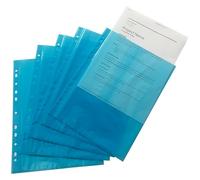 Confezione da 50 buste trasparenti formato A4, colore: blu Janrax