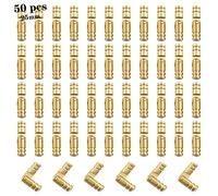 Confezione da 50 cerniere nascoste in ottone, per gioielli fai da te, mobili, artigianato, dorate, cerniere nascoste (25 x 5 mm)