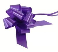 Confezione da 50 coccarde autotiranti Viola Gran Fiocco autotirante da Antenna specchietto Auto, Nastro da 5 cm, Lunghezza 150 cm per Feste, Diametro coccarda 16 cm, Feste, Matrimonio, Eventi