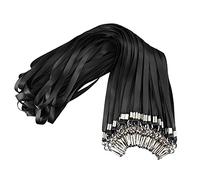 Confezione da 50 cordini neri per badge identificativi, cordini con gancio girevole per porta nome, cordino identificativo