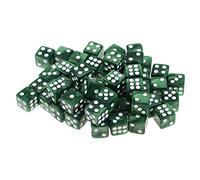 Confezione da 50 Dadi Acrilici D6 Bundle a Sei Facce per Feste Forniture per Casinò, Verde