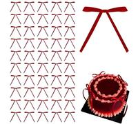 Confezione da 50 decorazioni per torte a fiocco, fiocchi per torte decorazioni per cupcake a tema coquette a fiocco, decorazioni di compleanno a fiocco per bambini ragazze donne compleanno matrimonio