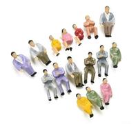 Confezione da 50 figure dipinte sedute per modelli ferroviari, migliora il layout del treno in scala 1 50 con personaggi realistici dei passeggeri