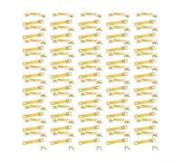 Confezione da 50 ganci a zigzag resistenti in ferro nero con viti, per montaggio a parete, opere d'arte, matrimoni, fotografie e (oro)