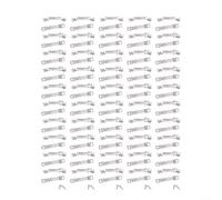 Confezione da 50 ganci a zigzag resistenti in ferro nero con viti, per montaggio a parete, opere d'arte, matrimoni, fotografie e (argento)