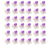 Confezione da 50 interruttori tattili per tastiera meccanica a 3 pin | Include 50 interruttori tattili a 3 pin pre-lubrificati con alloggiamento blu trasparente che migliora la retroilluminazione