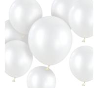 Confezione da 50 palloncini bianchi in lattice spesso 30,5 cm, per compleanni, matrimoni, anniversari, baby shower, decorazioni per feste.