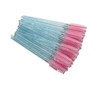 Confezione da 50 pennelli per ciglia, applicatore dolce per San Valentino, pinzette per sopracciglia e ciglia finte, con clip per sopracciglia, colore blu e rosa