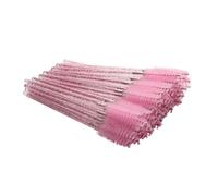 Confezione da 50 pennelli per ciglia, multicolore, per San Valentino, con setole dolci, pinzette per sopracciglia con impugnatura facile da impugnare, con asta rossa rosa