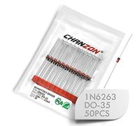 (Confezione da 50 pezzi) Chanzon 1N6263 Diodi raddrizzatori a barriera Schottky 15 mA 60 V DO-35 (DO-204AH) Assiale 6263 IN6263 15 mA 60 Volt Diodo di commutazione a piccolo segnale