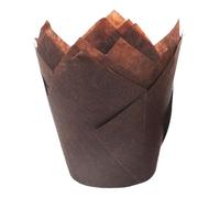 Confezione da 50 pirottini per cupcake a forma di tulipani, resistenti, resistenti al grasso, eleganti pirottini per cupcake per varie esigenze di cottura, facili da usare