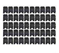 Confezione da 50 porta carte d'identità a doppia faccia in PP, progettati per uso orizzontale o verticale, adatti per carte d'identità, carte di credito e badge, compatibili con cordini (50 nero)