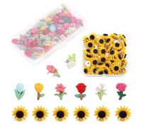 Confezione Da 50 Puntine A Forma Di Fiore, Puntine Creative, Puntine Decorative, Graziose Puntine, Adatte Per Attaccare Cartoline, Foto, Cartoline, Ecc.