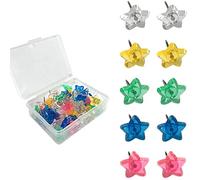 Confezione da 50 puntine creative a forma di stella, in metallo, ideali per matrimoni e pareti di casa