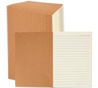 Confezione da 50 quaderni in carta kraft formato A5, a righe, per studenti, insegnanti, medici, ufficio, scrittura, schizzi, 60 pagine, 30 fogli