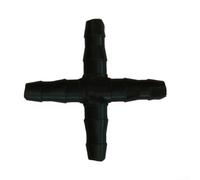 Confezione da 50 raccordi per irrigazione spinati da 4 mm per tubi a bassa pressione, parti del sistema di irrigazione da giardino con raccordo a T e giunti dritti per serre, cesti appesi e tubazioni