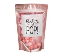 Confezione da 50 sacchetti di lusso pronti per popcorn Baby Shower, sacchetti rosa per popcorn, sacchetti per popcorn con cerniera, bomboniere per baby shower, 14 x 19,6 x 8,1 cm