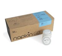 Confezione da 50 salviette umidificate tascabili pronte all'uso NAPKIN GO 03 in capsule monouso con fragranza Oceano, Biodegradabili, Anallergiche utilizzo anche su pelle sensibile.