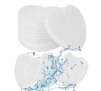 Confezione da 50 spugne detergenti per il viso a forma di cuore - Spugne cosmetiche naturali per spa | Spugne struccanti riutilizzabili, strumenti delicati per la pulizia del viso per pelli sensibili