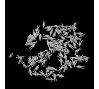 Confezione da 50 statuine di architettura in colore bianco, miniature non verniciate per vari progetti creativi