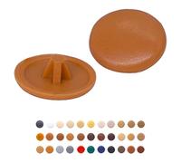 Confezione da 50 tappi per coperchio a vite Pozi diametro 12 mm, testa Pozidriv clip su coperture in plastica, tappo decorativo per mobili (50, marrone S14)