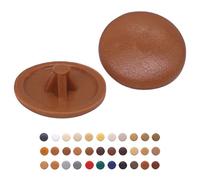 Confezione da 50 tappi per coperchio a vite Pozi diametro 12 mm, testa Pozidriv clip su coperture in plastica, tappo decorativo per mobili (50, marrone S15)