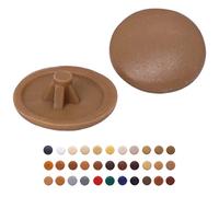 Confezione da 50 tappi per coperchio a vite Pozi diametro 12 mm, testa Pozidriv clip su coperture in plastica, tappo decorativo per mobili (50, marrone S10)