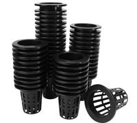 Confezione da 50 vasi a rete scanalati resistenti da 5 cm, per colture idroponiche, torri da giardino, coltivazione interna o esterna, cesto a rete, tazze con design a labbro largo, forniture rotonde