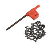 Confezione da 50 viti Torx per utensili per tornio CNC, M2 M2 5 per M3 per M3 5 M5, testa a bussola, inserti in metallo duro (M2,5 x 6)