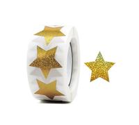 Confezione da 500 adesivi stella colorati, adesivi stella glitterati per bambini, 2,5 cm, autoadesivi, adesivi stella decorativi per scrapbooking, biglietti d'auguri, regali, artigianato (1 rotolo)