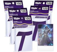 Confezione da 500 custodie interne trasparenti per carte, perfette per doppie maniche, resistenti agli acidi e agli urti, compatibili con MTG, TCG, baseball, carte sportive