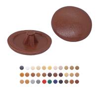 Confezione da 500 tappi per coperchio a vite Pozi diametro 12 mm, Pozidriv testa clip su coperture in plastica, tappo decorativo per mobili (500, marrone S17)