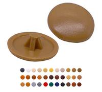 Confezione da 500 tappi per coperchio a vite Pozi diametro 12 mm, Pozidriv testa clip su coperture in plastica, tappo decorativo per mobili (500, marrone S9)