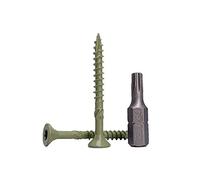 Confezione da 500 viti per legno con finitura anticorrosione verde, 4,5 x 40 mm, viti per legno, testa Torx, tipo 17