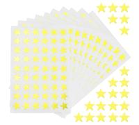 Confezione da 540 adesivi a forma di stelle dorate, 13 mm, in lamina metallica, per bambini, tema natalizio