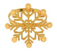 Confezione da 6 anelli portatovaglioli natalizi con fiocco di neve, fibbie per tovaglioli, in alluminio, resistenti alla ruggine, decorazione da tavolo