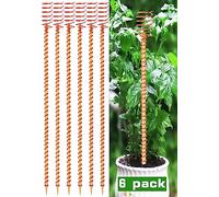 Confezione da 6 antenne da giardinaggio in rame per elettrocoltura da 33 cm, pali in rame per piante, aste in rame puro per giardino, elettrocoltura, giardinaggio, bobine di rame, strumenti con filo