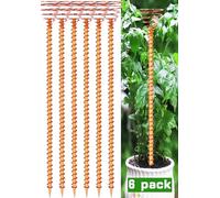 Confezione da 6 antenne da giardinaggio in rame per elettrocoltura da 38,1 cm, pali per piante elettroculturali, filo di rame per pali da giardino, anelli tensori in rame, kit di aste di supporto per