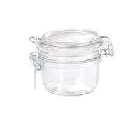 Confezione da 6 barattoli per conserve Fido rotondi, 125 ml, con guarnizione in gomma e chiusura a leva, vetro decorativo per marmellata