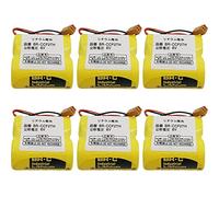 Confezione da 6 batterie di ricambio al litio BR-CCF2TH da 6 V per fanuc oi Mate Model-d, A98l-0001-0902, con connettore marrone