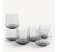 Confezione da 6 bicchieri da acqua, modello basso, Spiga Grigio TU