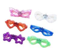 Confezione da 6 bicchieri luminosi a LED - Neon Glow in the Dark Bomboniere per bambini e adulti - Occhiali lampeggianti per feste di compleanno, rave, festival, concerti ed eventi