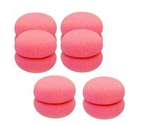 Confezione da 6 bigodini in spugna ad alta elasticità per arricciare i capelli, colore rosa
