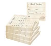Confezione da 6 blocchetti adesivi per recensioni di libri e lettori, 8,6 cm, autoadesivi, per leggere riviste, recensioni di libri, registri di lettura per lettori di topi di biblioteca e studenti