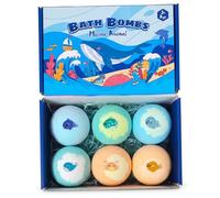 Confezione da 6 bombe da bagno con giocattoli all'interno - Bombe da bagno a sorpresa con animali dell'oceano che illuminano al buio, 6 profumi per il divertente dei bambini.