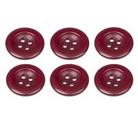 Confezione da 6 bottoni da cucire bordeaux da 18 mm per bretelle, pantaloni, camicie, 28 l