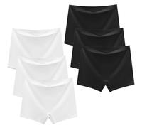 Confezione da 6 Boxer da Bambina Senza Cuciture Intimo Invisibile a Vita Media Biancheria Intima di Sicurezza Biancheria Intima di Seta Ghiacciata, 8-18 Anni
